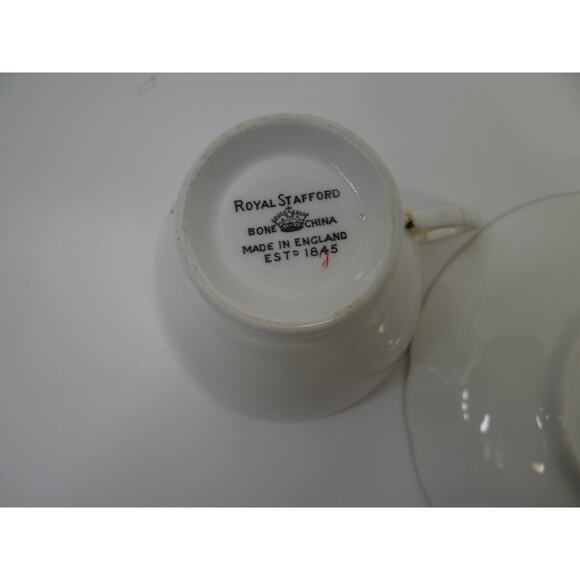 Floral Emblems of Canada  tea cup/ saucer Royal Stafford Bone China Collectable - Picture 12 of 12